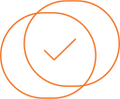 orange tick icon
